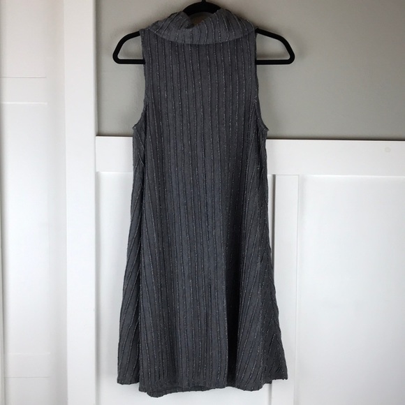 Spense NWT gray and silver stripe A line dress 4 - Picture 3 of 6